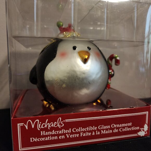 2/$13 Michaels Large Collectible Penguin Festive Christmas Ornament - Brand New - Picture 3 of 10